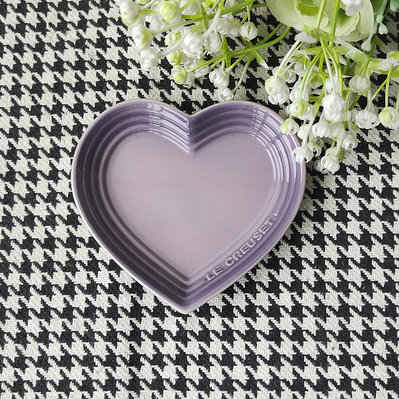 heart-shaped 4.72-inch ceramic pet plate for cats and dogs - image 6