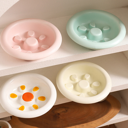 ceramic slow feeder bowl for cats and small dogs up to 8 kg - image 1