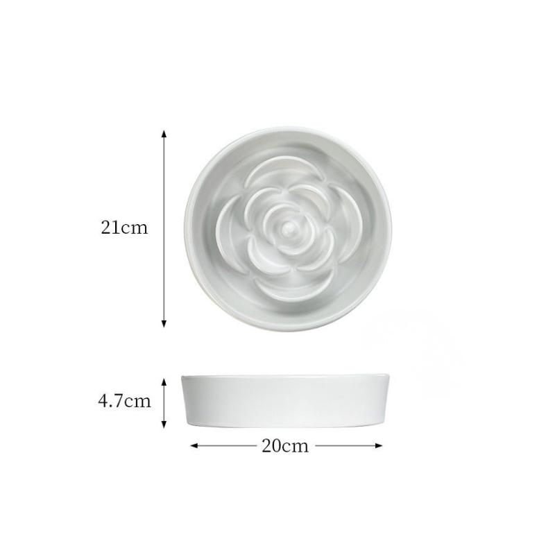 large ceramic slow feeder bowl for cats and dogs - image 7