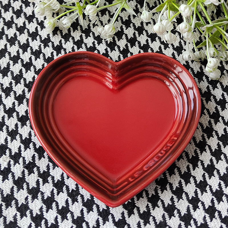 heart-shaped 4.72-inch ceramic pet plate for cats and dogs - image 5