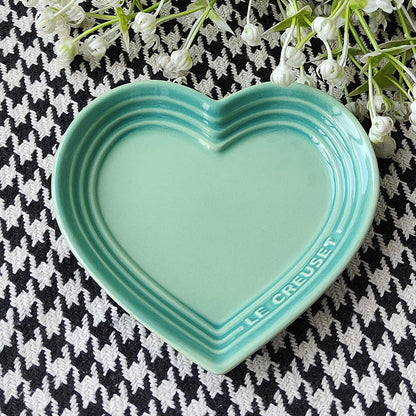 heart-shaped 4.72-inch ceramic pet plate for cats and dogs - image 2