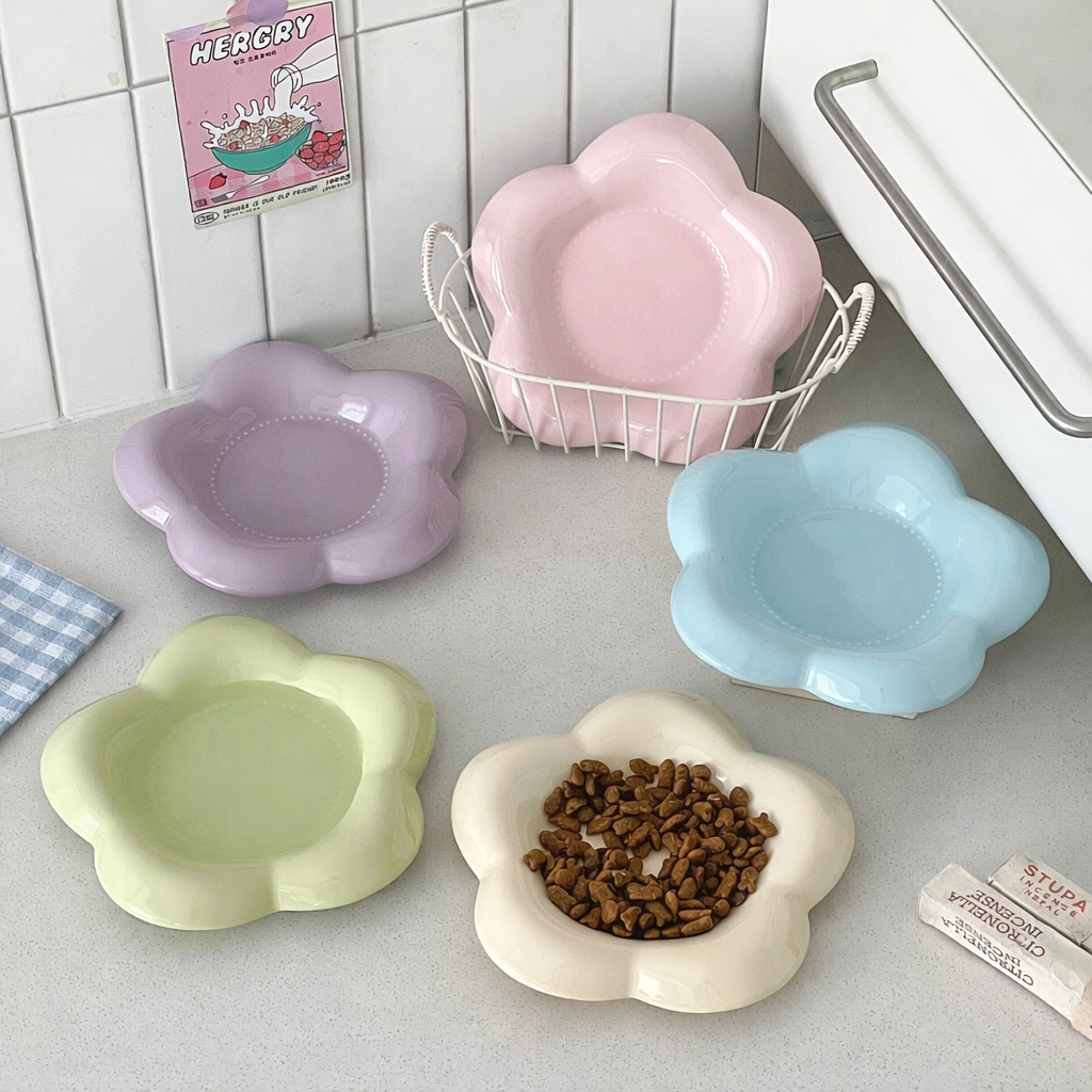 6-inch ceramic pet feeding plate for cats and dogs - image 1