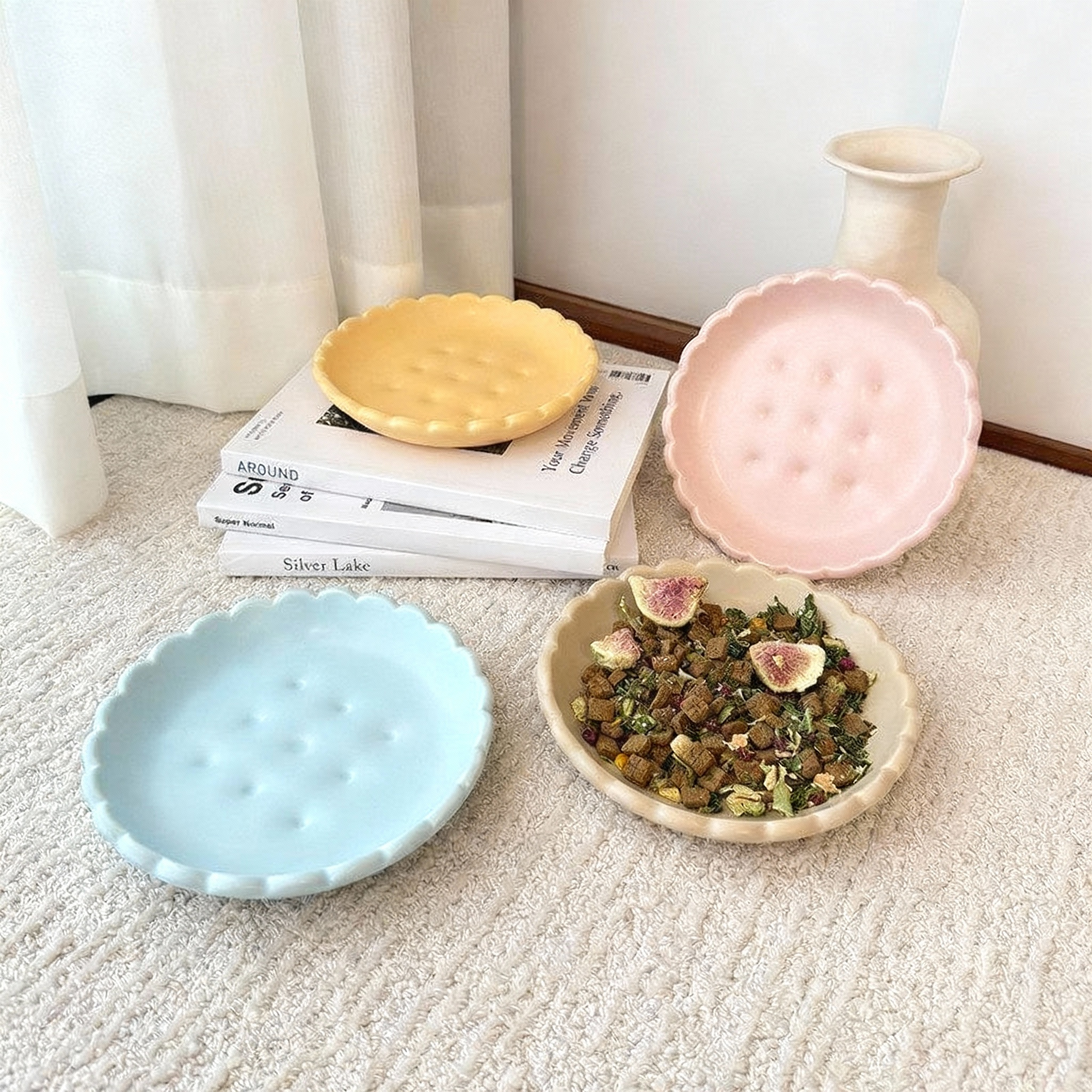 6-inch ceramic pet plate for cats and small dogs - image 1